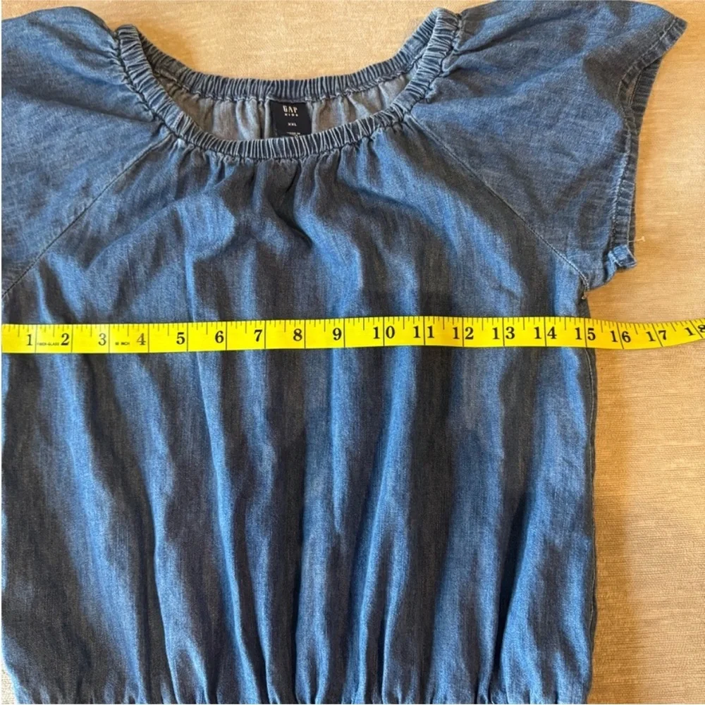 Gap Kids Girl’s Romper XXL (16) Blue Denim Chambray - Picture 6 of 9
